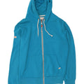 Superdry Mens Zip Hoodie Sweater Large Blue Cotton