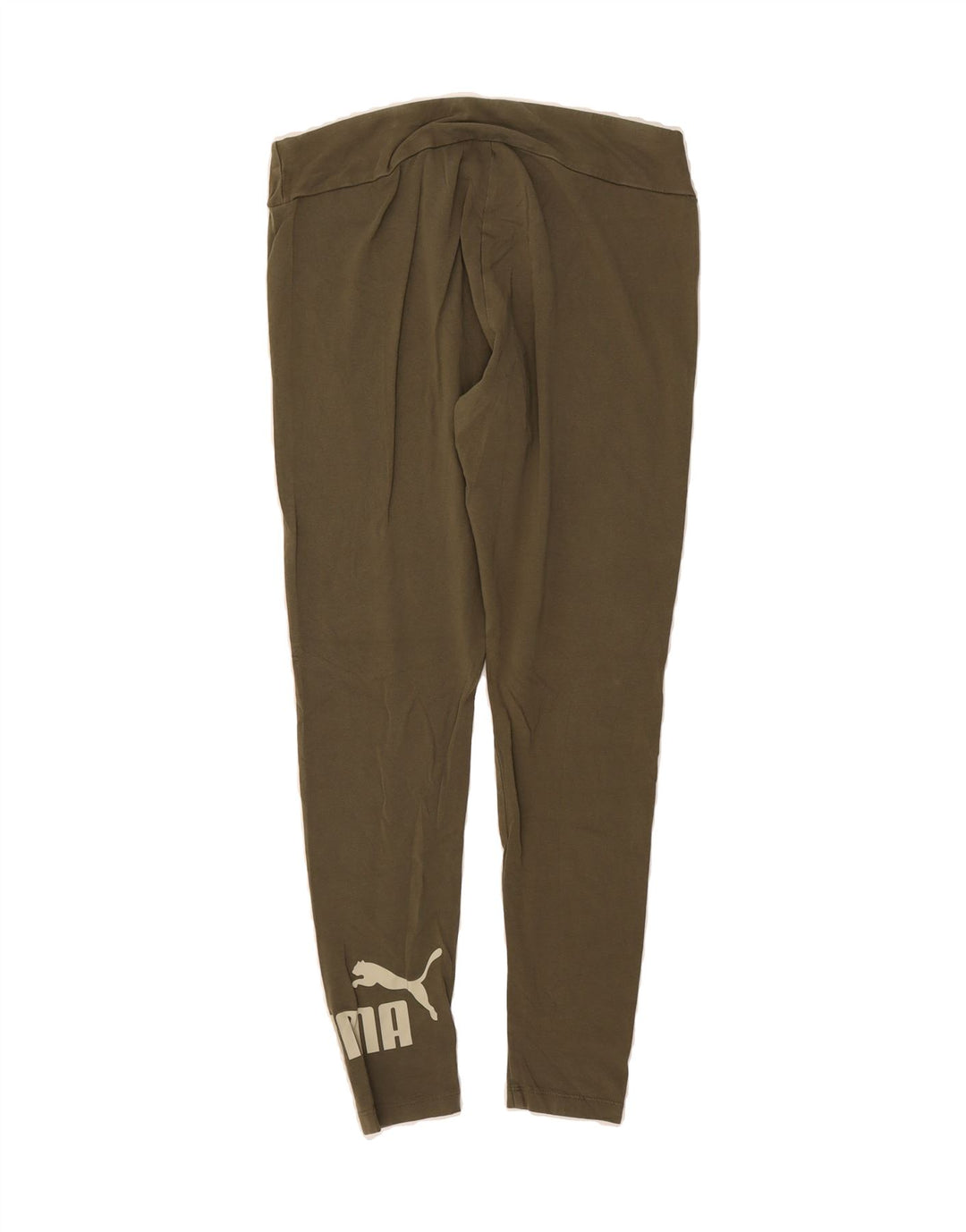 PUMA Womens Graphic Leggings UK 14 Large  Khaki Cotton Vintage Puma and Second-Hand Puma from Messina Hembry 
