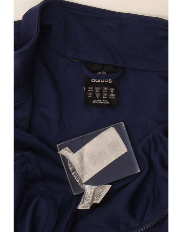 ADIDAS Mens Climalite Tracksuit Top Jacket UK 48/50 XL Navy Blue Polyester