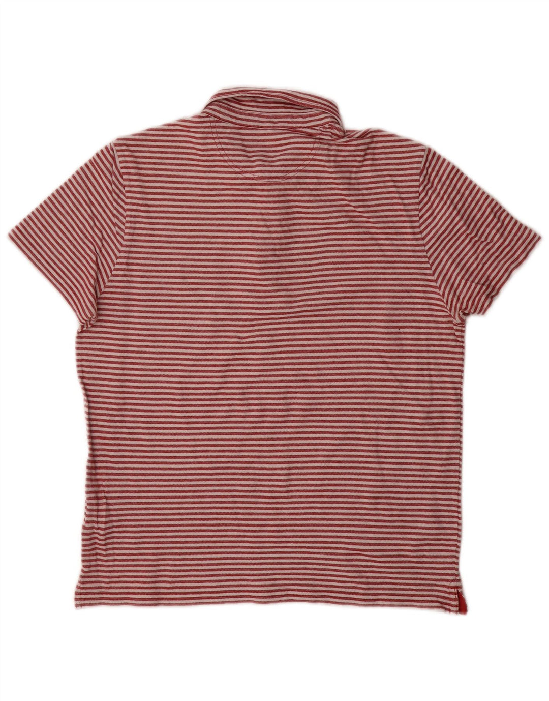 Champion Mens Polo Shirt Large Red Striped Cotton
