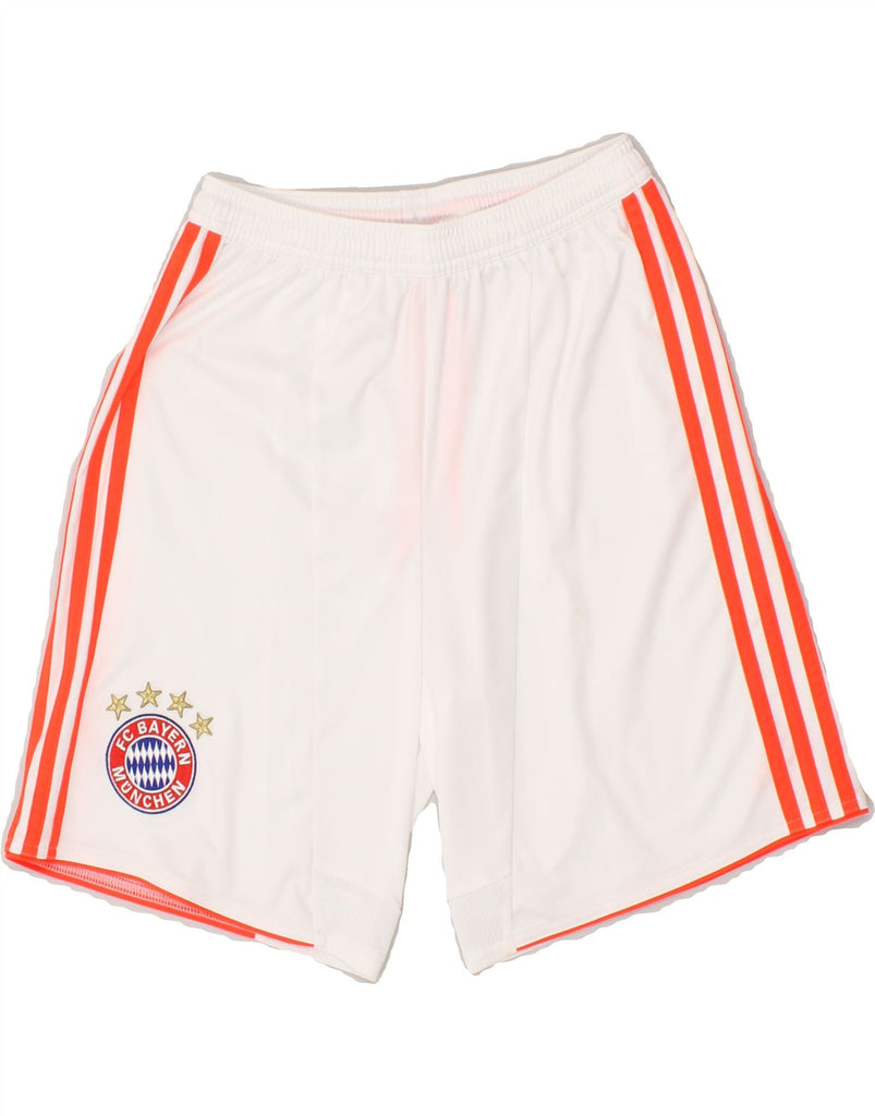 ADIDAS Boys FC Bayern Munchen Sport Shorts 13-14 Years White Polyester | Vintage Adidas | Thrift | Second-Hand Adidas | Used Clothing | Messina Hembry 