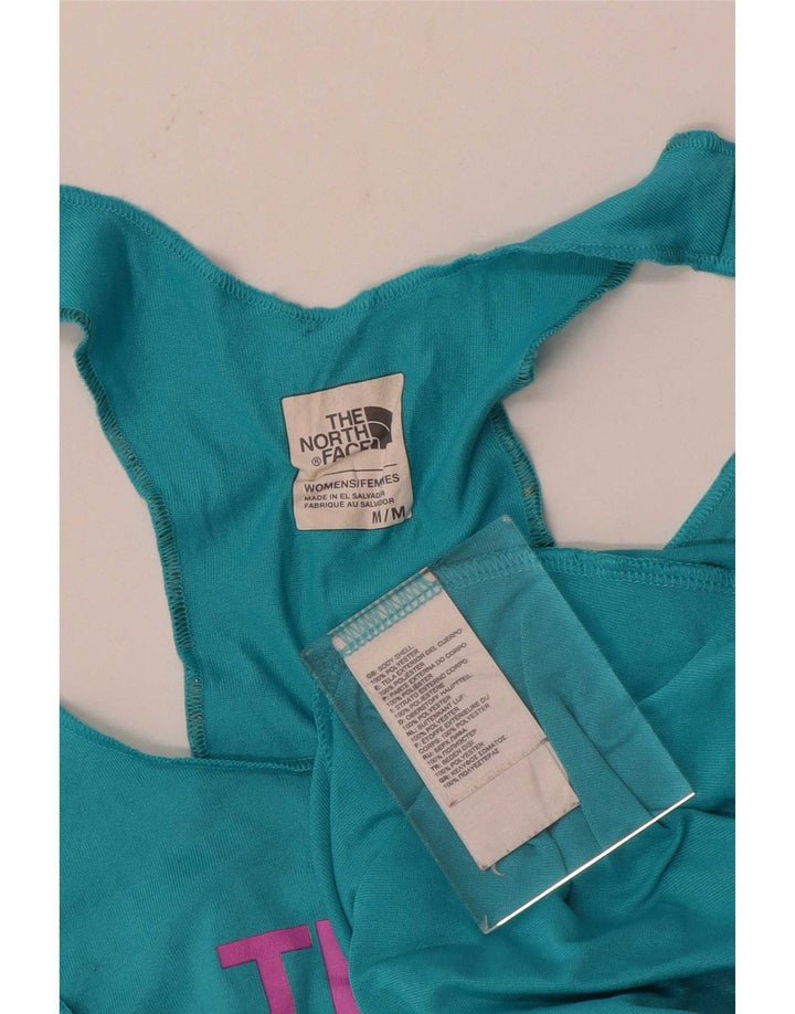 The North Face Womens Graphic Vest Top UK 12 Medium Blue Polyester