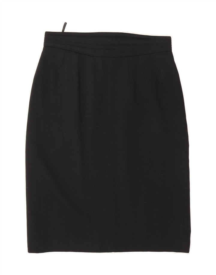 ESCADA Womens Pencil Skirt EU 40 Medium W30 Black New Wool Vintage Escada and Second-Hand Escada from Messina Hembry 