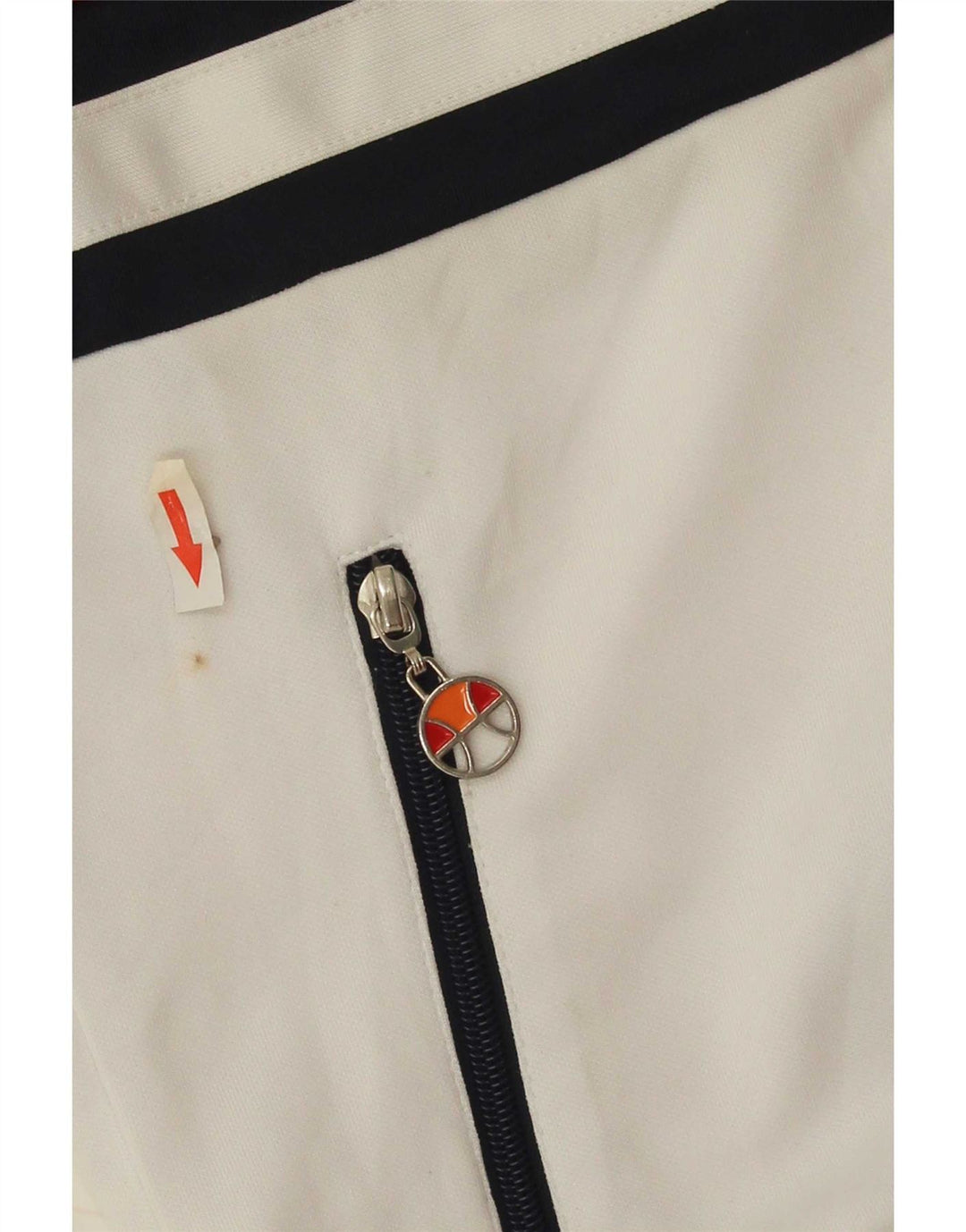 Ellesse Mens Tracksuit Top Jacket Small White Colourblock Polyester