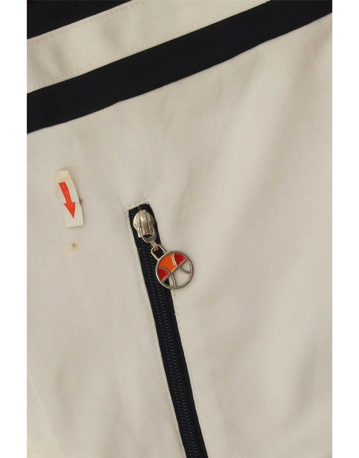 Ellesse Mens Tracksuit Top Jacket Small White Colourblock Polyester