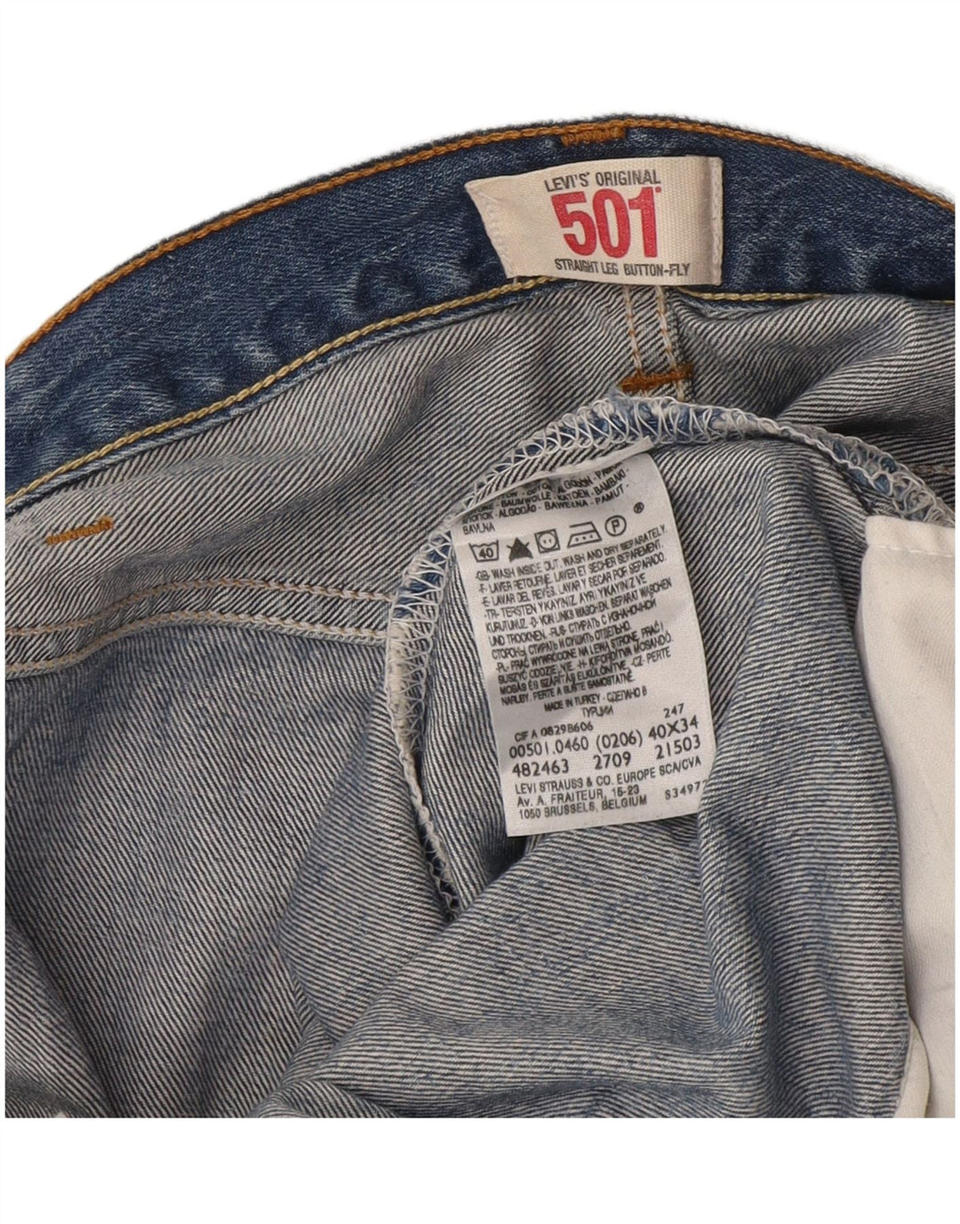 Levi's Mens 501 Straight Jeans W40 L30 Blue