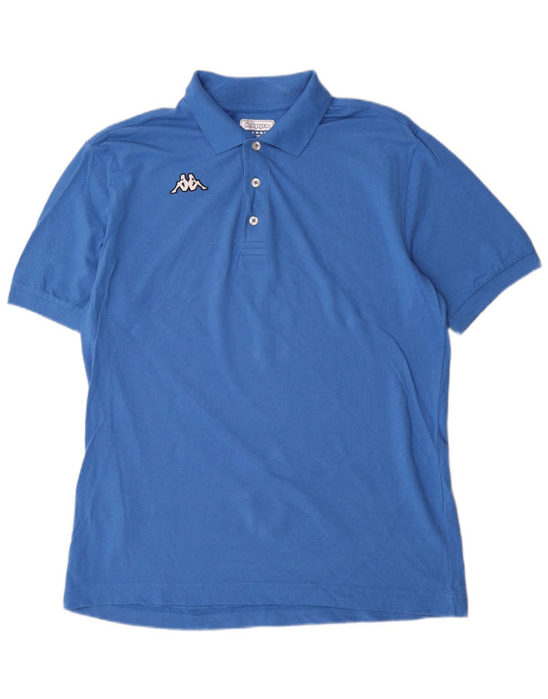 Kappa Mens Polo Shirt Large Blue Cotton