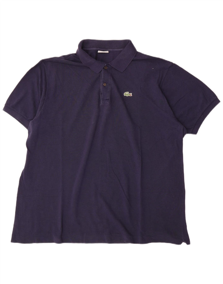 Lacoste Mens Polo Shirt Size 7 2XL Navy Blue Cotton