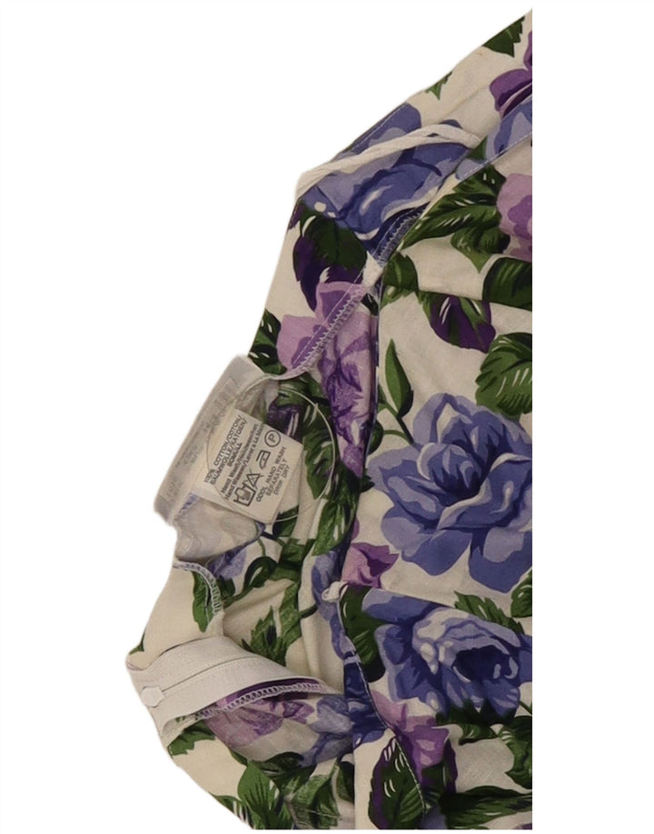 Simon Jeffrey Womens Strapless Dress UK 16 Large Multicoloured Floral