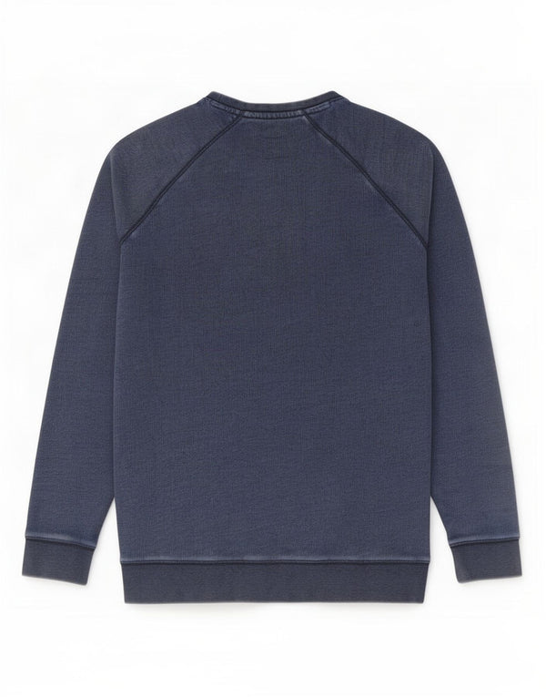 Wrangler Mens Graphic Sweatshirt Jumper Large Navy Blue Cotton