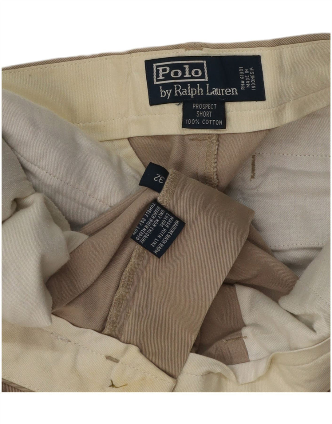 Polo Ralph Lauren Mens Chino Shorts W32 Medium Beige Cotton