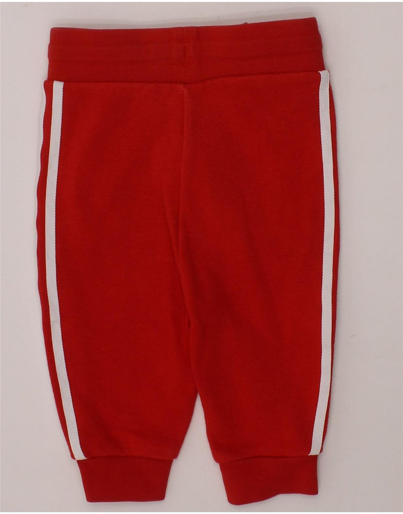 ADIDAS Baby Girls Joggers Tracksuit Trousers 6-9 Months  Red Cotton Vintage Adidas and Second-Hand Adidas from Messina Hembry 