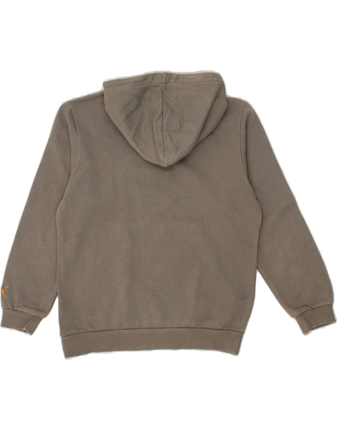 PUMA Boys Graphic Hoodie Jumper 9-10 Years Medium Grey Cotton Vintage Puma and Second-Hand Puma from Messina Hembry 