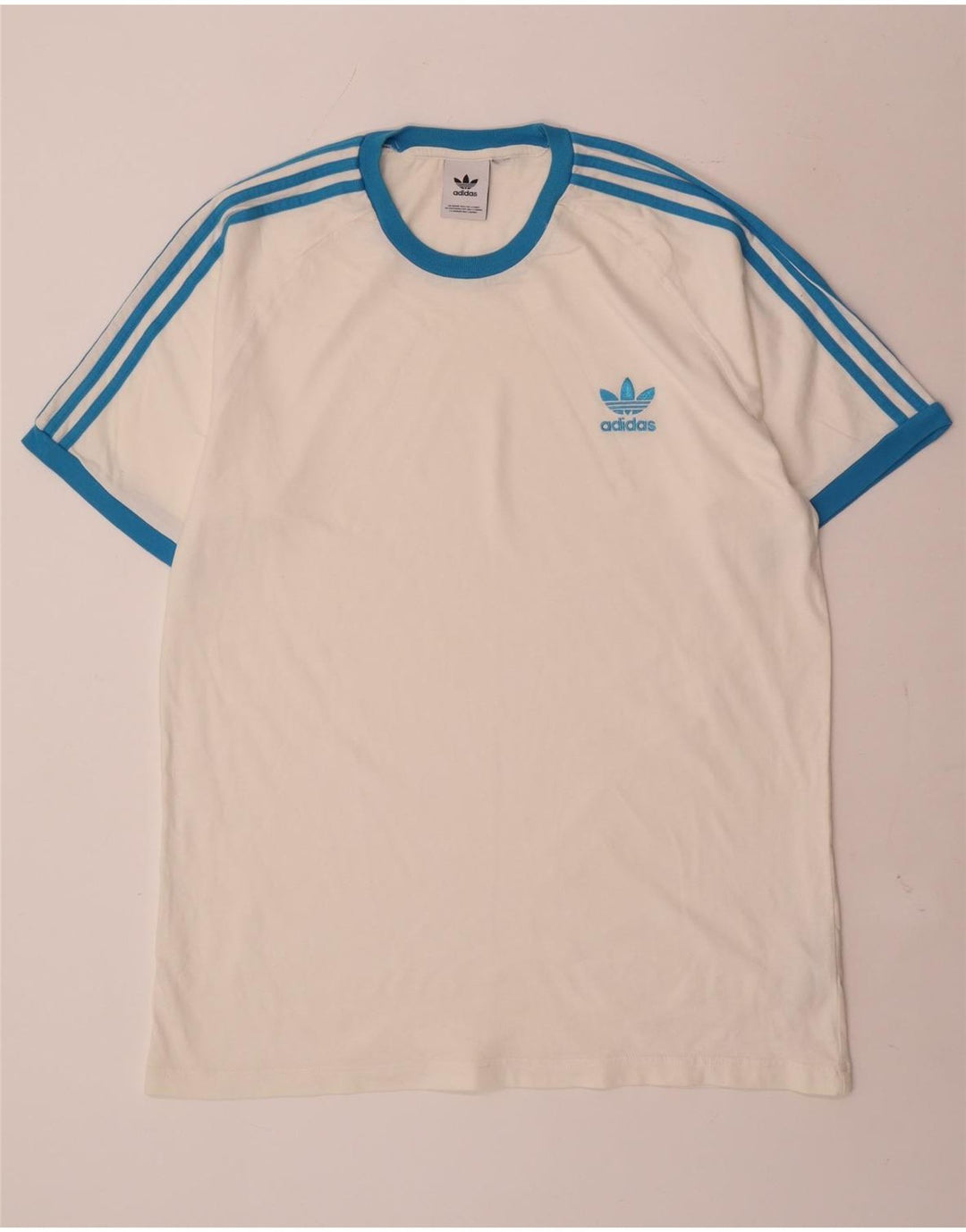Adidas Mens T-Shirt Top Large White Cotton