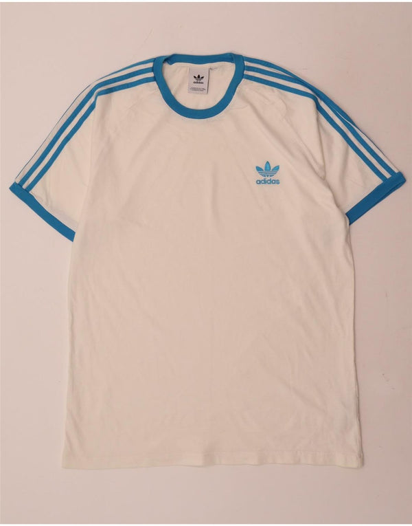 Adidas Mens T-Shirt Top Large White Cotton