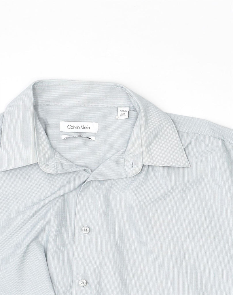 CALVIN KLEIN Mens Regular Fit Shirt Size 15 1/2 Medium Grey Pinstripe | Vintage Calvin Klein | Thrift | Second-Hand Calvin Klein | Used Clothing | Messina Hembry 