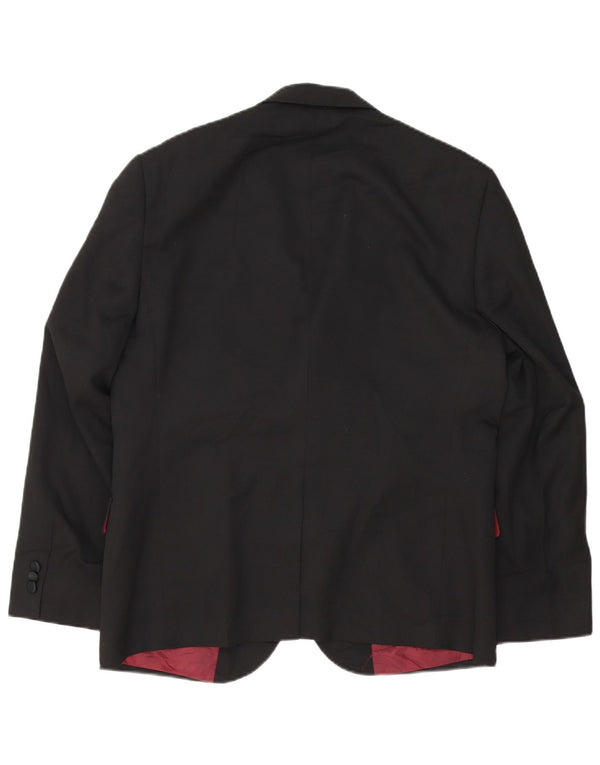 Marks & Spencer Mens Tailored Fit 2 Button Blazer Jacket UK 42 Large Black