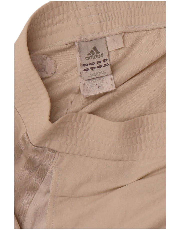 Adidas Womens Tracksuit Trousers Joggers UK 12 Medium  Beige Cotton