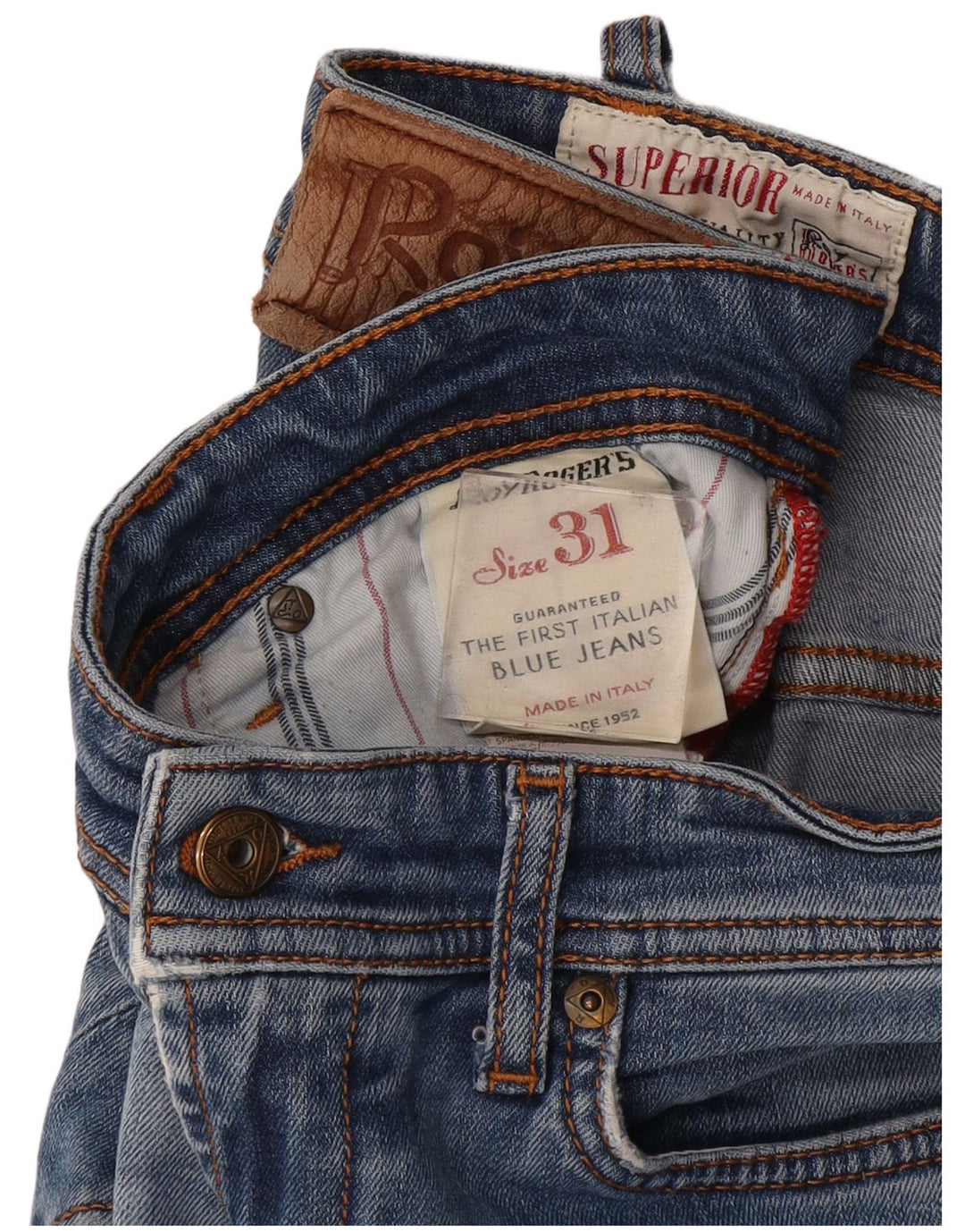 Roy Rogers Womens Superior Slim Jeans W31 L30 Blue Cotton