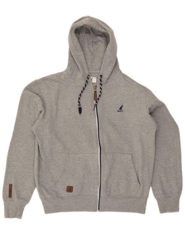 Kangol Mens Zip Hoodie Sweater Large Grey