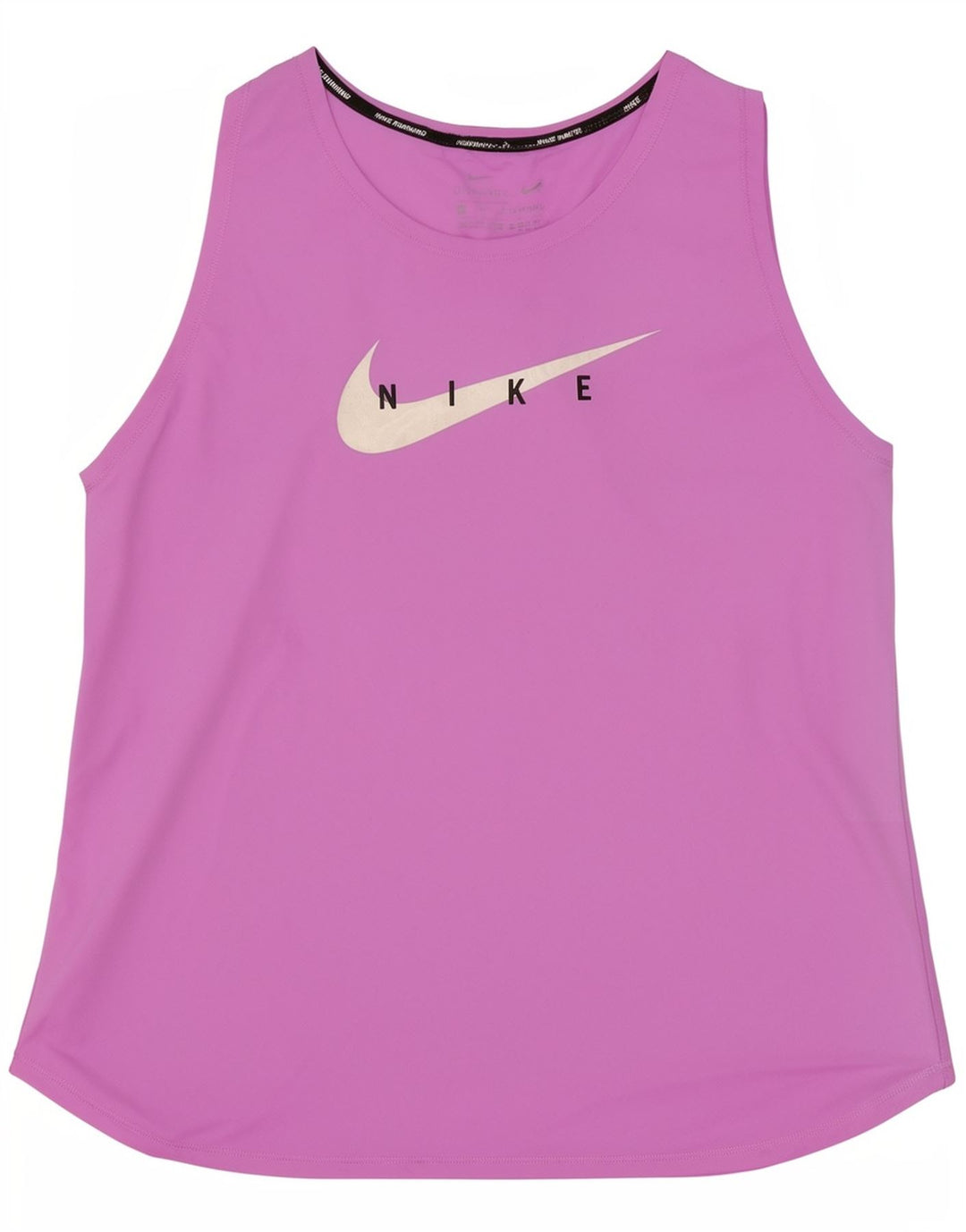 Nike Womens Running Graphic Vest Top UK 14 Medium Pink Polyester Sports