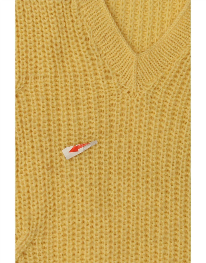 Vintage Mens Vest Tank Top Large Yellow