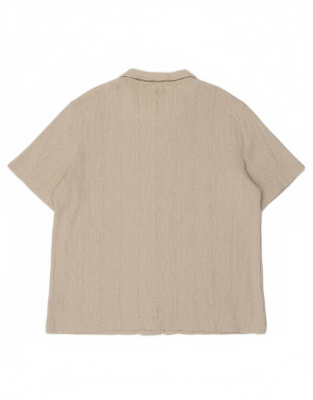 Marks & Spencer Mens Short Sleeve Shirt 2XL Off White Cotton