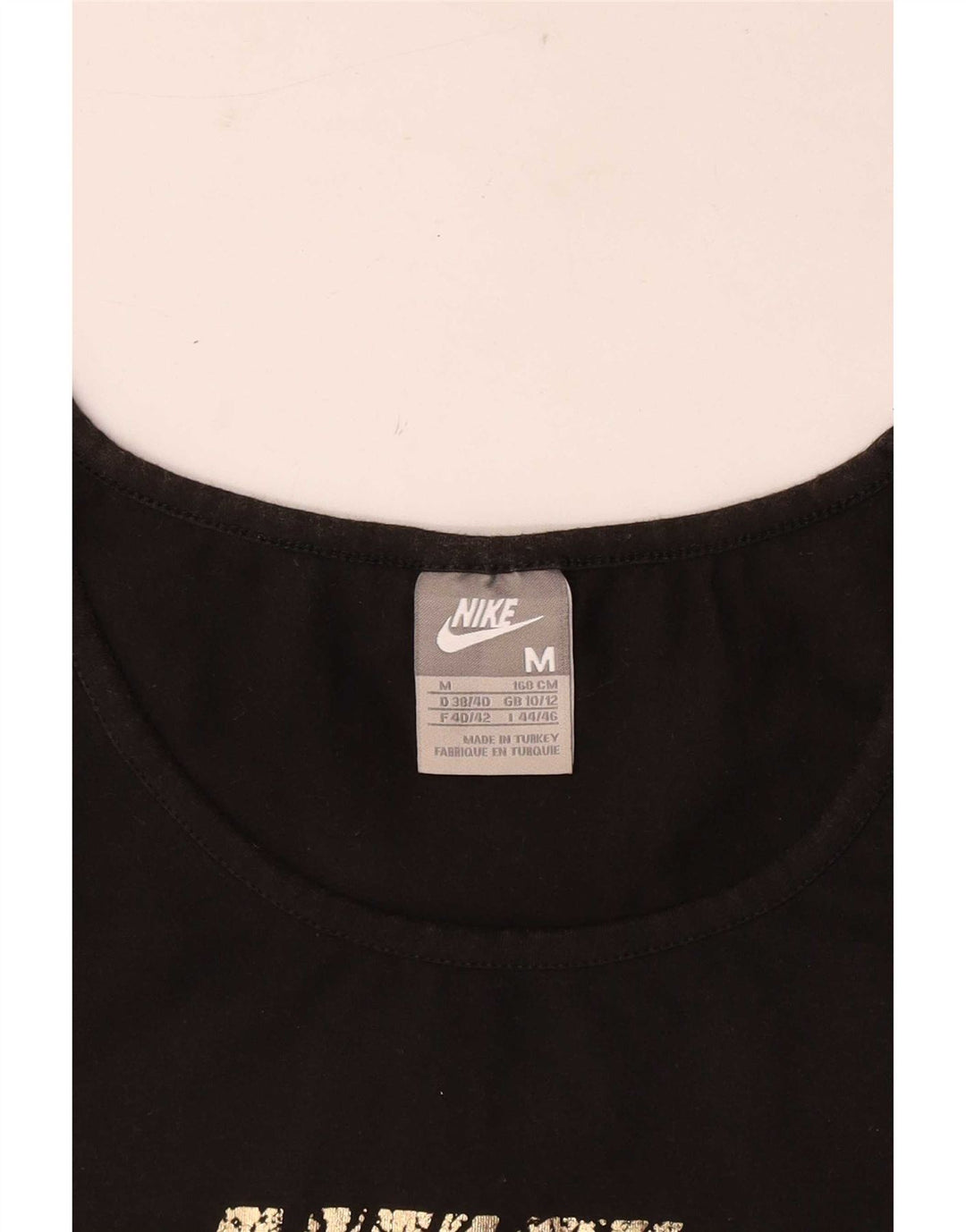 Nike Womens Graphic T-Shirt Top UK 10/12 Medium Black