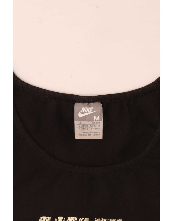 Nike Womens Graphic T-Shirt Top UK 10/12 Medium Black