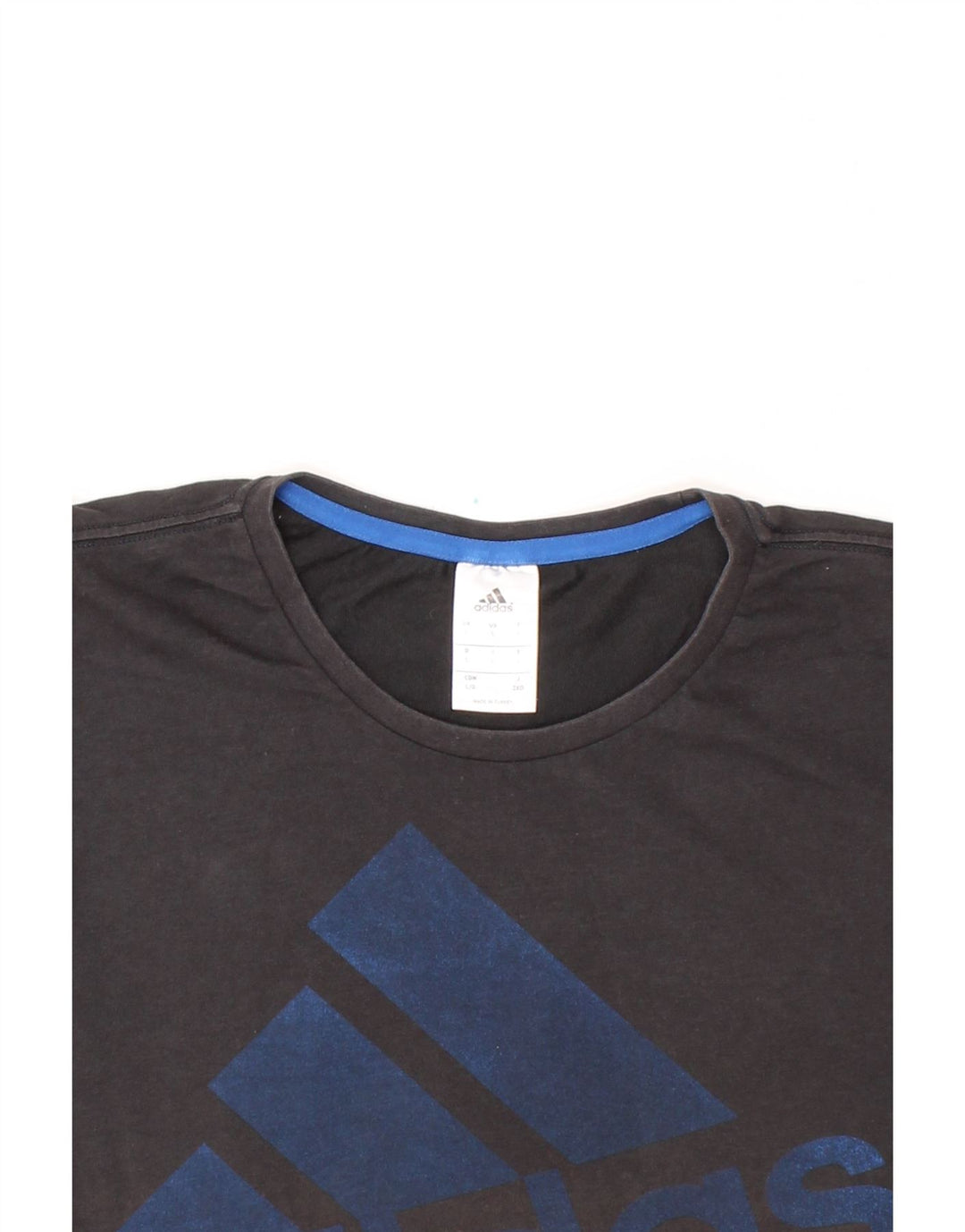 ADIDAS Mens Graphic T-Shirt Top Large Black Cotton Vintage Adidas and Second-Hand Adidas from Messina Hembry 
