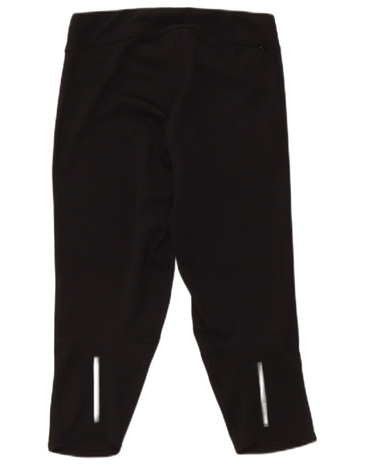 ADIDAS Womens Climalite Capri Leggings UK 8/10 Small  Black Polyester