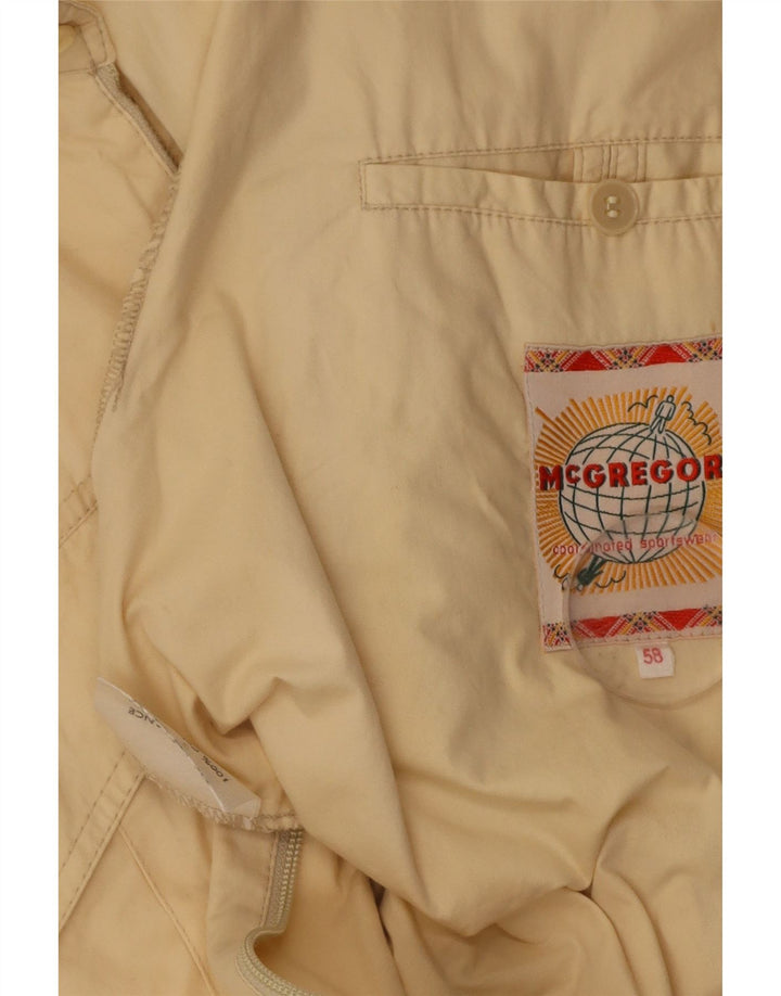 MCGREGOR Mens Utility Jacket IT 58 4XL Beige Cotton