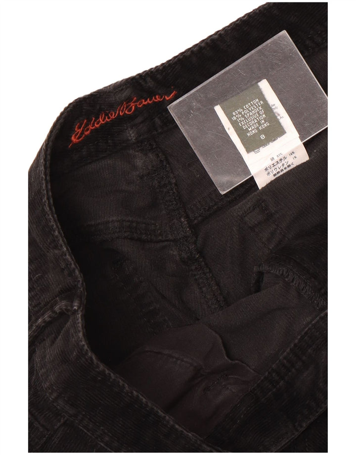 Eddie Bauer Womens Bootcut Corduroy Trousers US 8 Medium W30 L31 Black