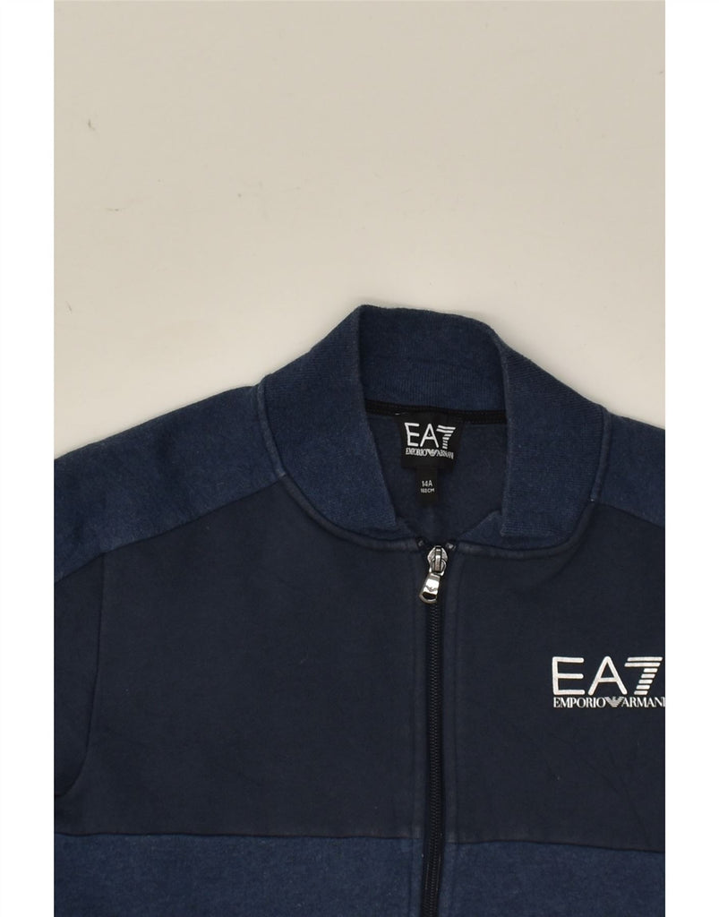 EMPORIO ARMANI Boys Graphic Tracksuit Top Jacket 13-14 Years Navy Blue | Vintage Emporio Armani | Thrift | Second-Hand Emporio Armani | Used Clothing | Messina Hembry 