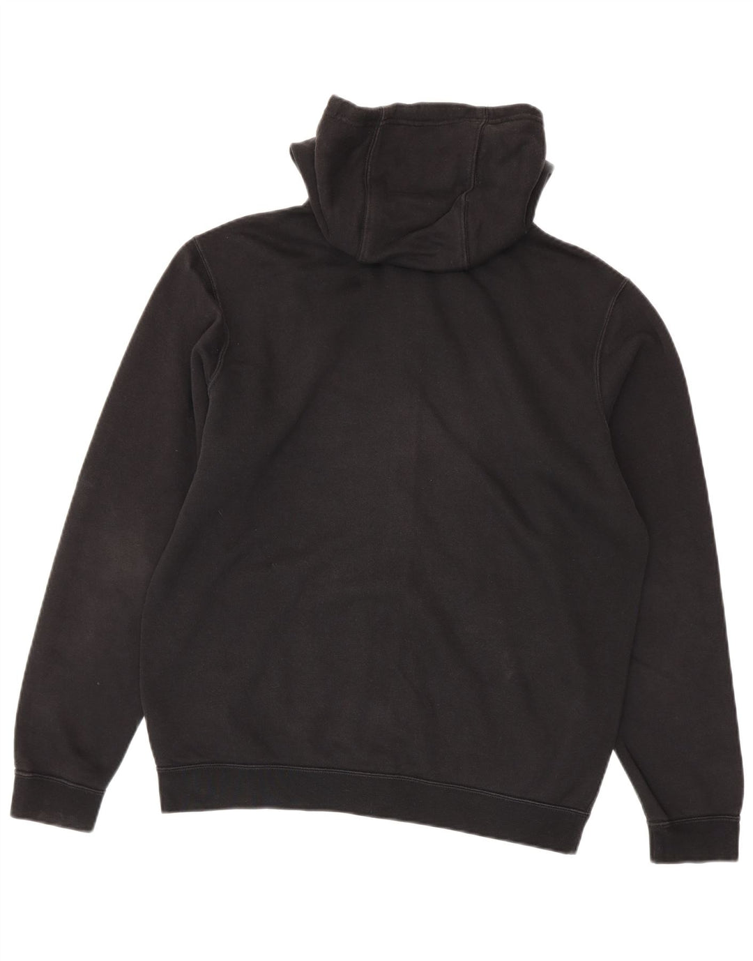 NIKE Mens Zip Hoodie Sweater Medium Black Cotton