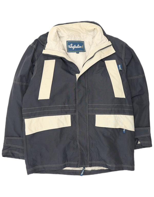 AUSTRALIAN L'ALPINA Mens Windbreaker Jacket UK 38 Medium Navy Blue