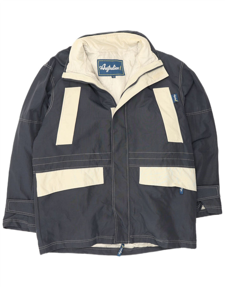 AUSTRALIAN L'ALPINA Mens Windbreaker Jacket UK 38 Medium Navy Blue