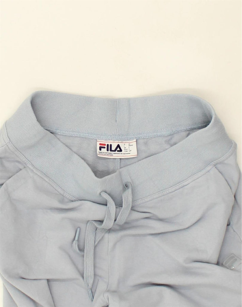 FILA Womens Tracksuit Trousers Joggers UK 10 Small Blue Cotton | Vintage Fila | Thrift | Second-Hand Fila | Used Clothing | Messina Hembry 