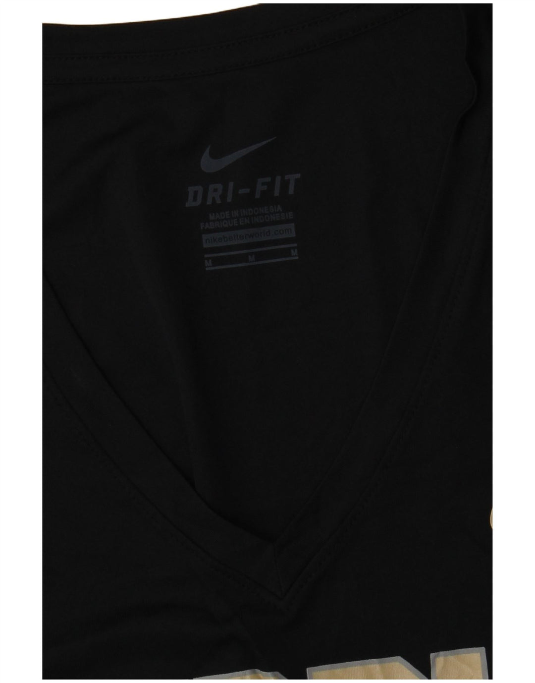 NIKE Womens Purdue Graphic T-Shirt Top UK 12 Medium Black