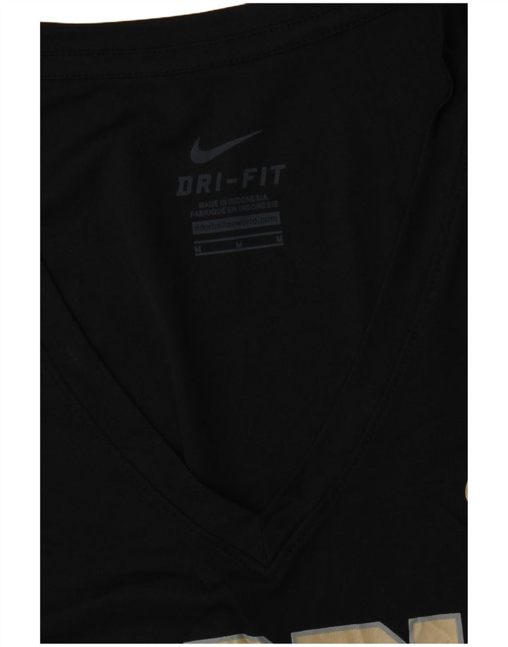 NIKE Womens Purdue Graphic T-Shirt Top UK 12 Medium Black