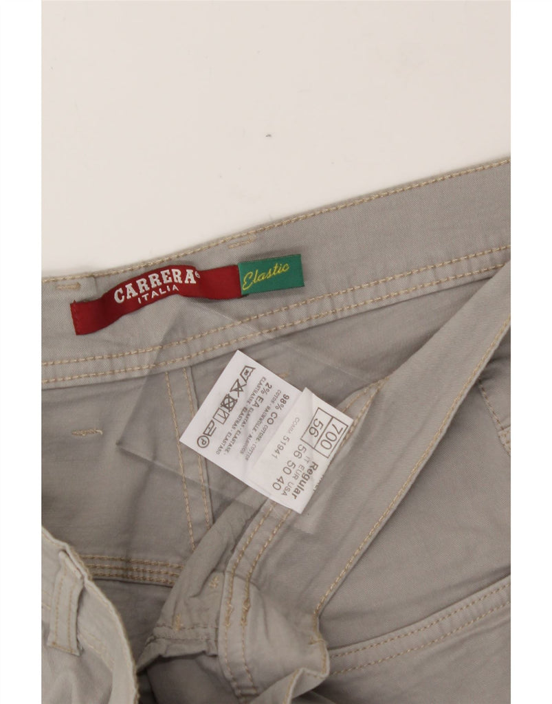 CARRERA Mens Regular Fit Casual Trousers W40 L30 Grey Cotton Vintage Carrera and Second-Hand Carrera from Messina Hembry 