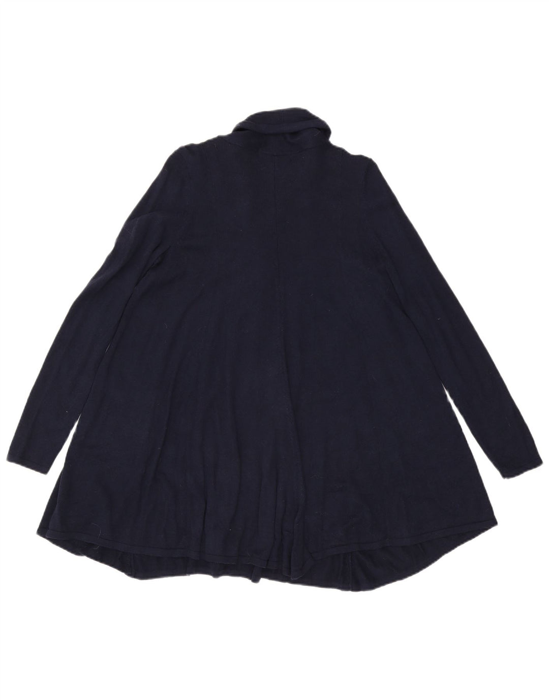 Marks & Spencer Womens Longline Open Cardigan Sweater UK 10 Small Navy Blue