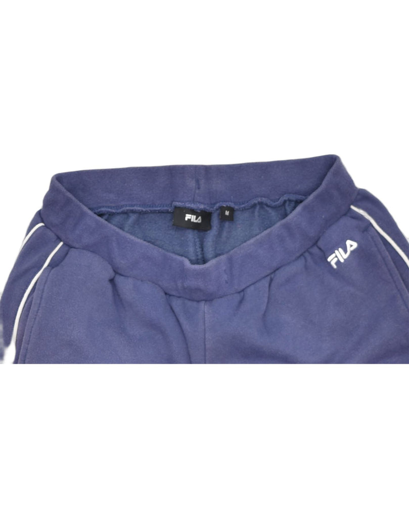 FILA Womens Tracksuit Trousers UK 14 Medium Blue Cotton | Vintage | Thrift | Second-Hand | Used Clothing | Messina Hembry 