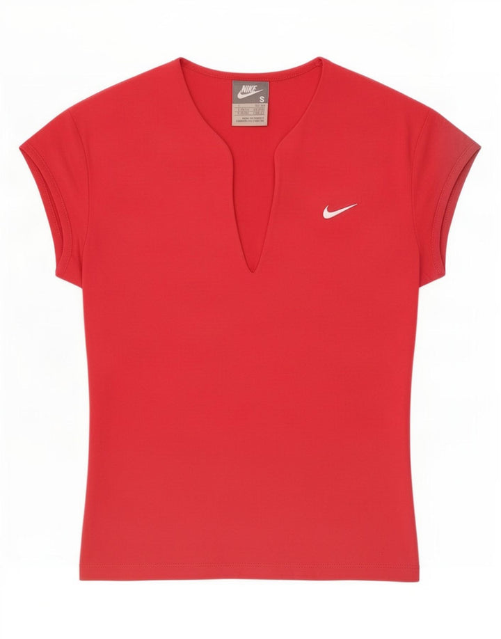 Nike Womens T-Shirt Top UK 8/10 Small Red