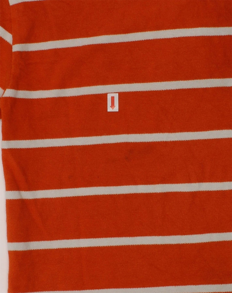 POLO RALPH LAUREN Boys Polo Shirt 10-11 Years Medium Orange Striped Cotton | Vintage Polo Ralph Lauren | Thrift | Second-Hand Polo Ralph Lauren | Used Clothing | Messina Hembry 