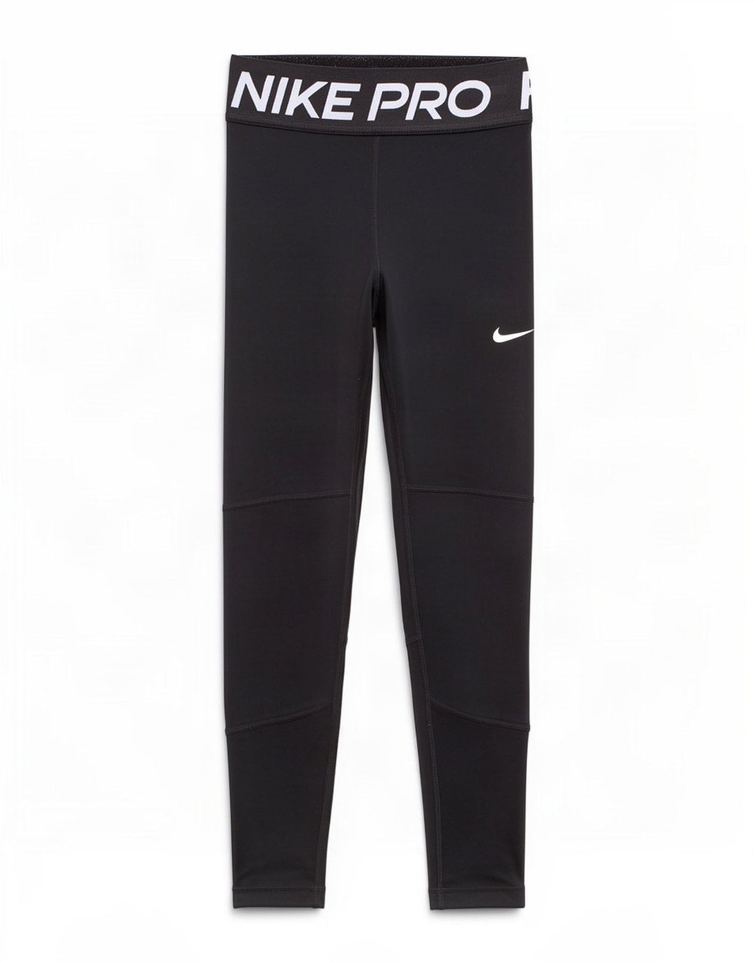 Nike Girls Dri Fit Graphic Leggings 8-9 Years Small Black Polyester