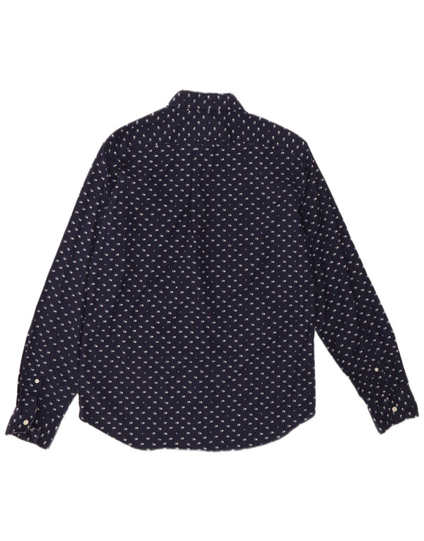 J. Crew Mens Slim Shirt Medium Navy Blue Floral Cotton