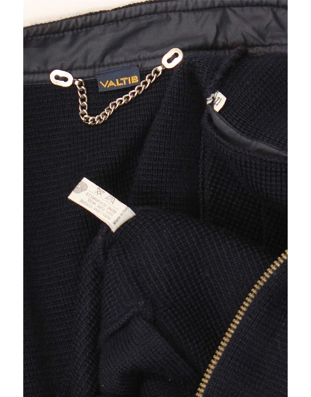 Vintage Womens Cardigan Sweater UK 12 Medium Navy Blue New Wool