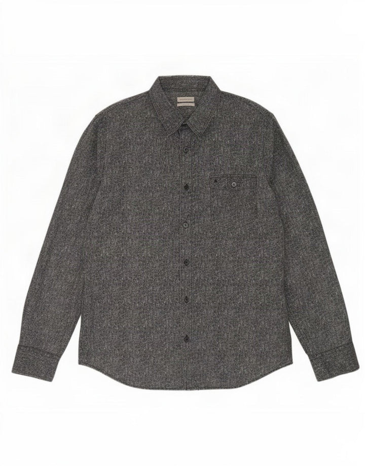 Calvin Klein Jeans Mens Abstract Pattern Shirt XL Grey Cotton