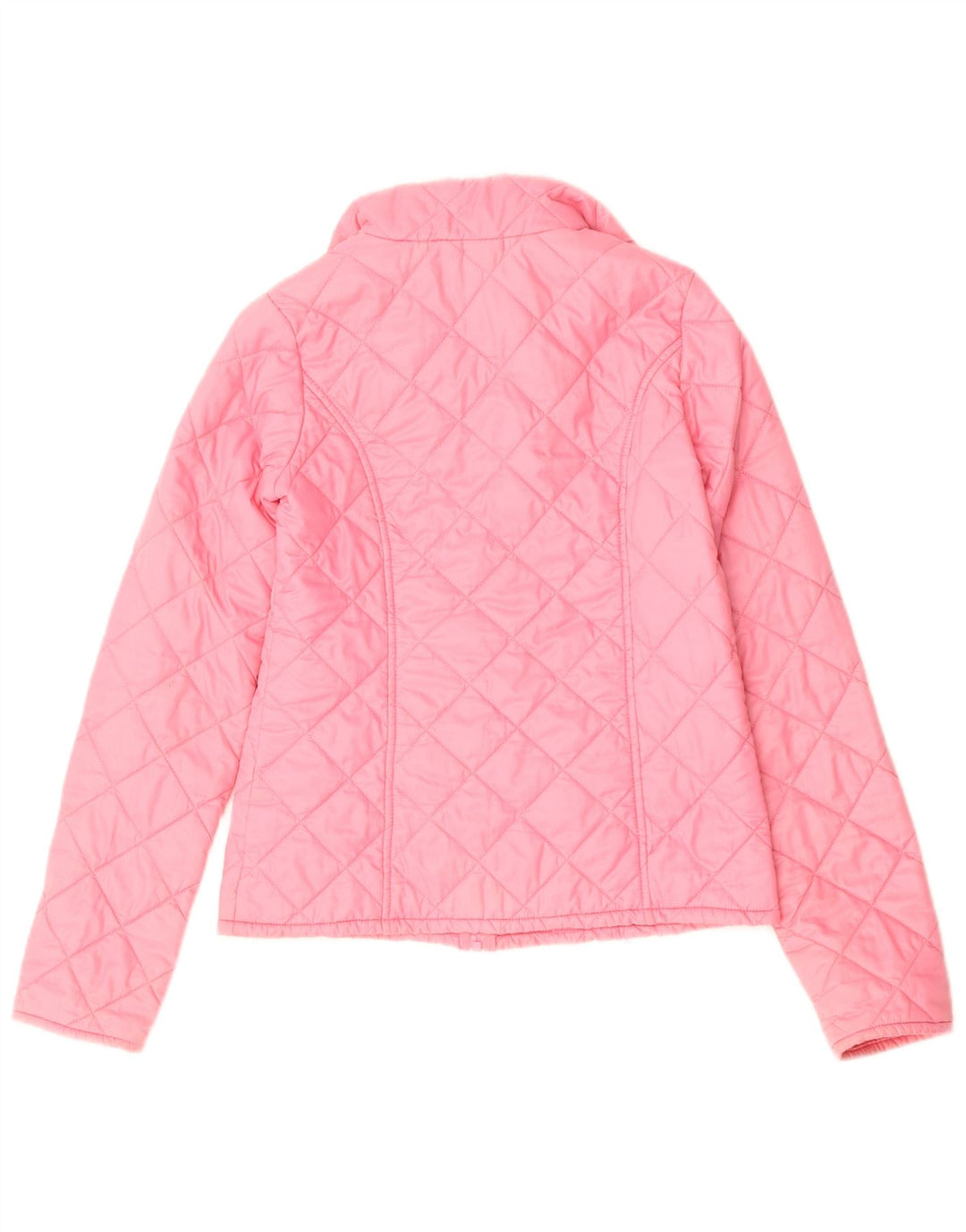 BENETTON Womens Quilted Jacket UK 8 Small Pink